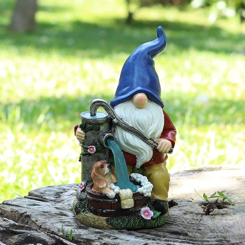 Take A Shower Solar Garden Gnome