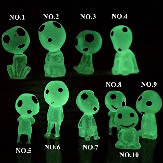 Luminous garden ghost miniature figurines