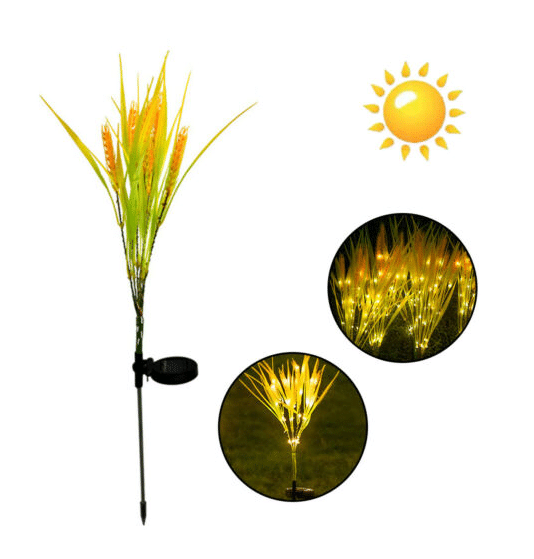 2 Pcs 7 heads Solar Wheat Ear Light