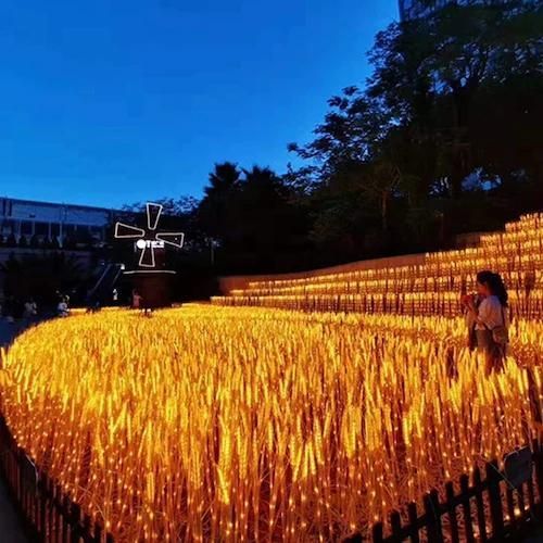 2 Pcs 7 heads Solar Wheat Ear Light