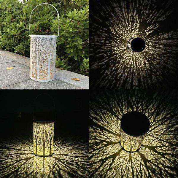 Solar Tree Pattern Lantern Light