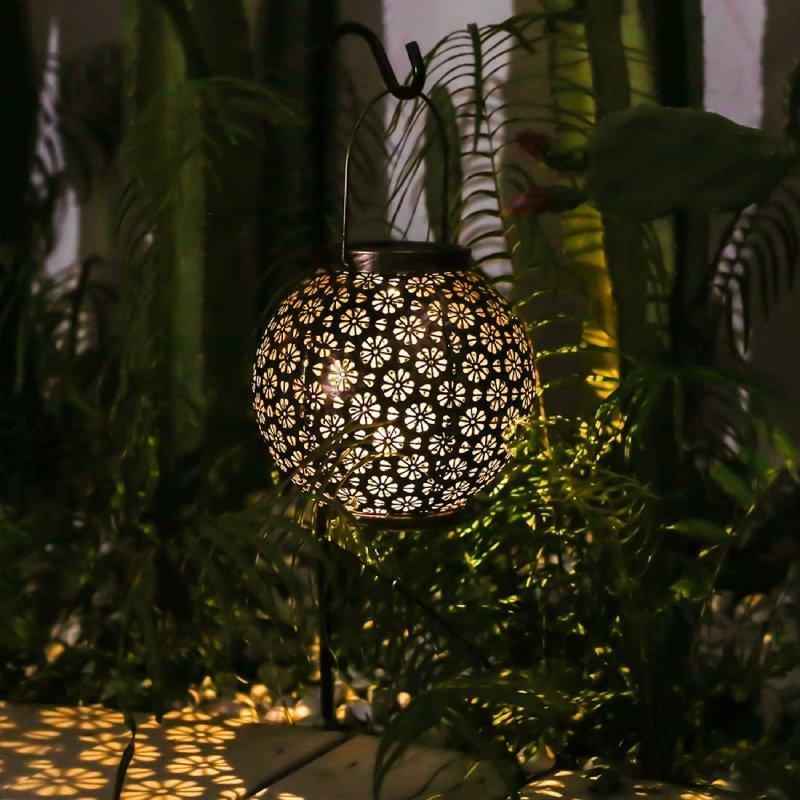 Floral Solar Garden Hanging Lantern