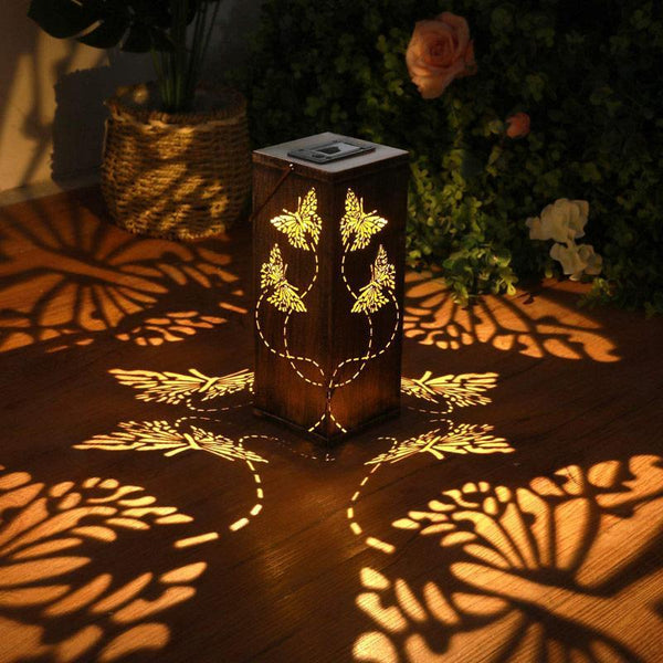 Butterfly Projection Solar Hanging Lantern