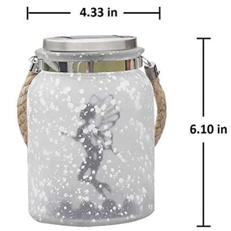 Frosted Glass Solar Fairy Lantern