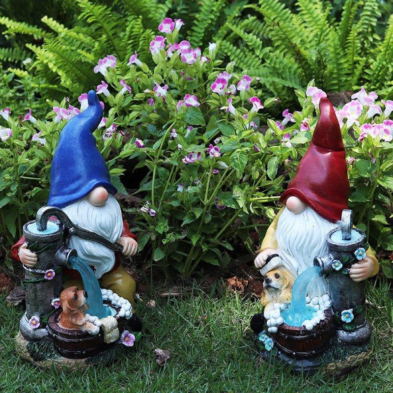 Take A Shower Solar Garden Gnome