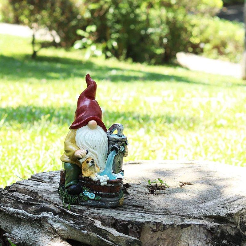 Take A Shower Solar Garden Gnome