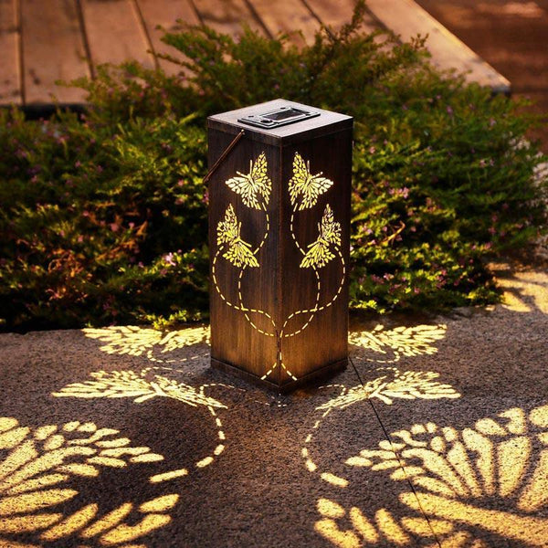 Butterfly Projection Solar Hanging Lantern