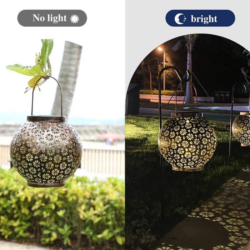 Floral Solar Garden Hanging Lantern