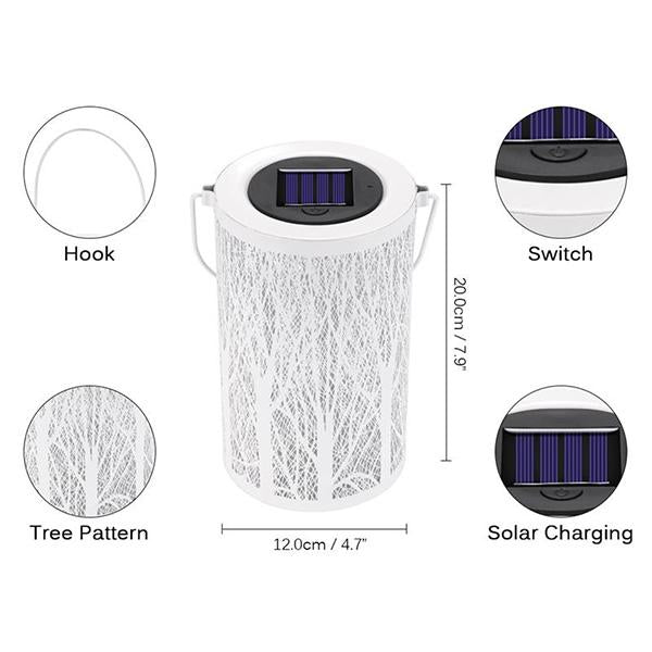 Solar Tree Pattern Lantern Light