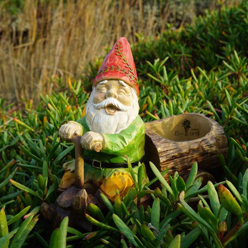 Resin Elf Bird Feeder Garden Gnome