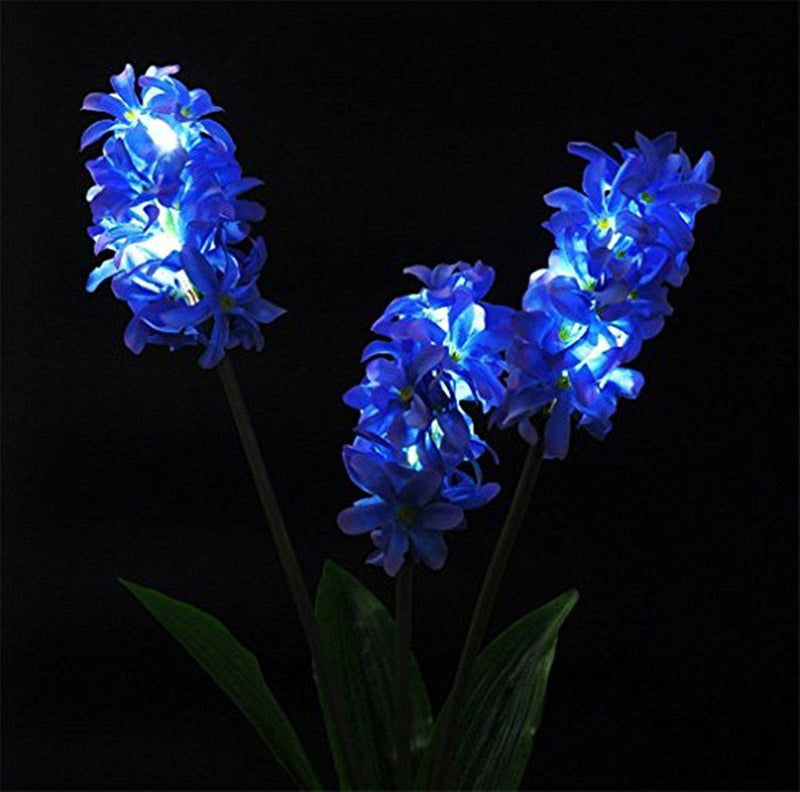 2pc 3 heads Solar Powered Hyacinth Flower Light