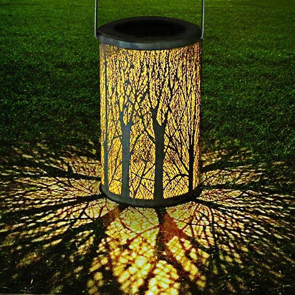 Solar Tree Pattern Lantern Light