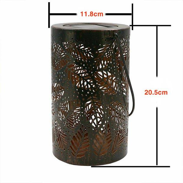 Solar Leaf Pattern Lantern Light