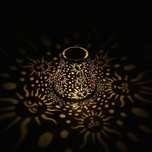 Hollow-out Sun Pattern Solar Garden Light