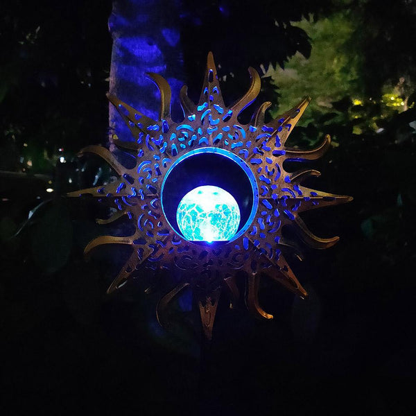 Romantic Solar Crackle Sun Garden Light