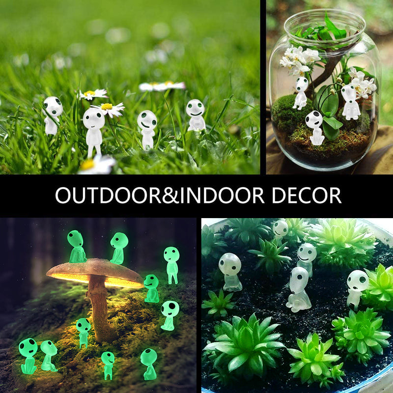 Luminous garden ghost miniature figurines