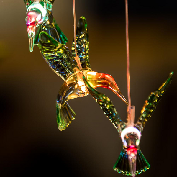 RGB Solar LED Hummingbird Wind Chimes