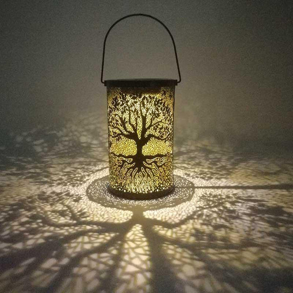 World Tree Projection Solar Garden Lantern