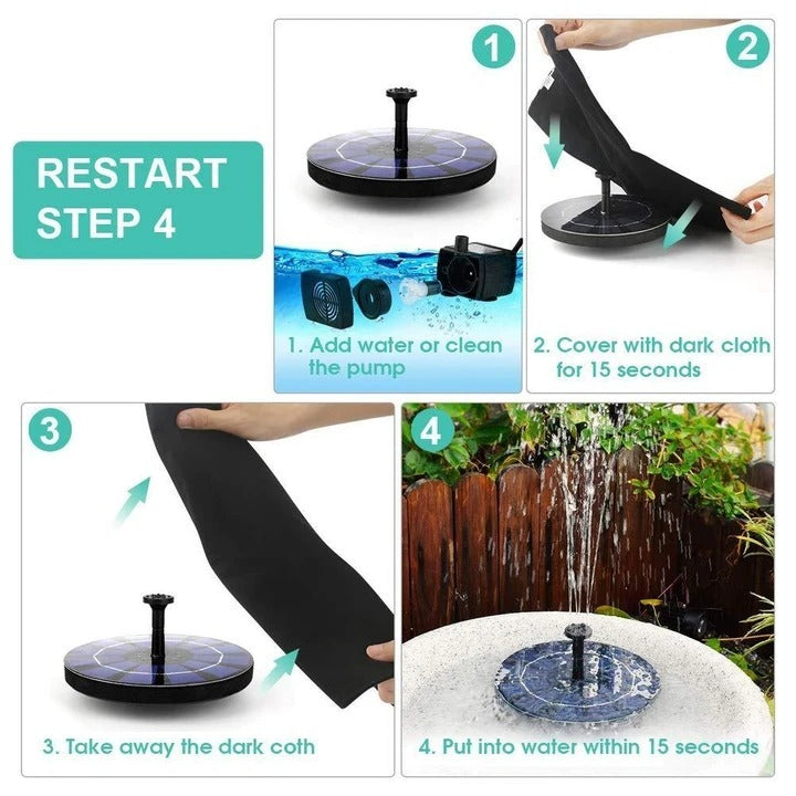 Solar-Powered Bird Fountain Kit