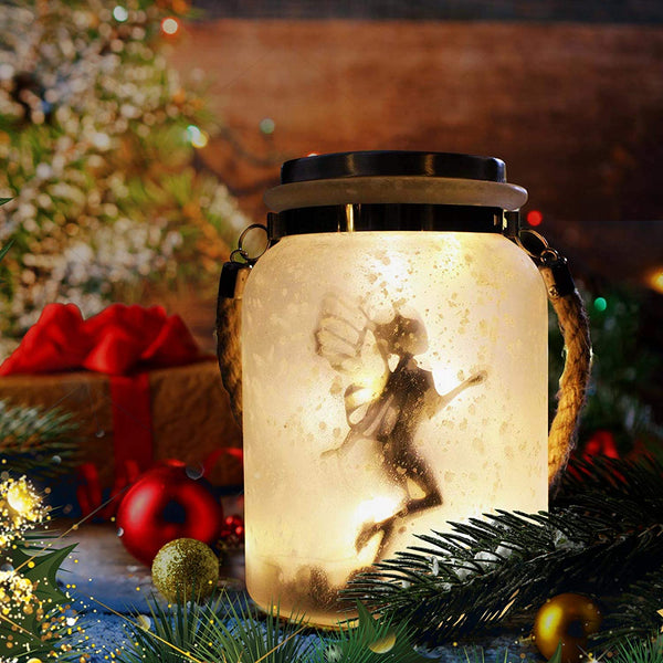 Frosted Glass Solar Fairy Lantern