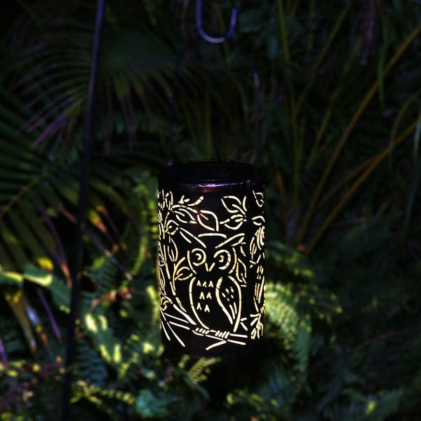 Retro Metal Owl Outdoor Hanging Lanterns