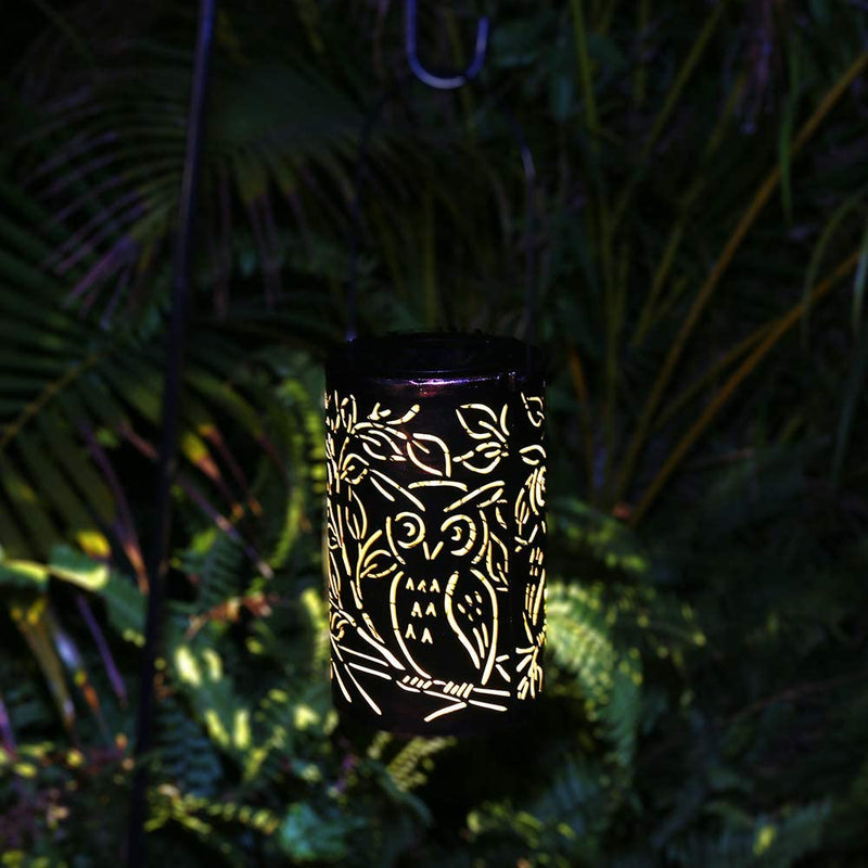 Retro Metal Owl Outdoor Hanging Lanterns