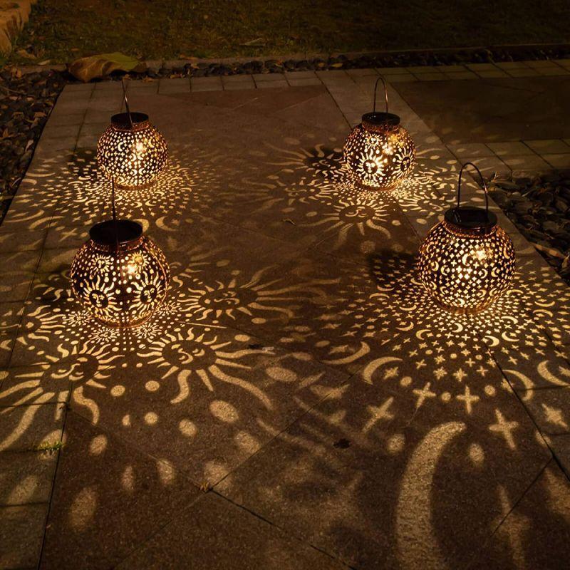 Moon Star Sun Metal Outdoor Hanging Lights