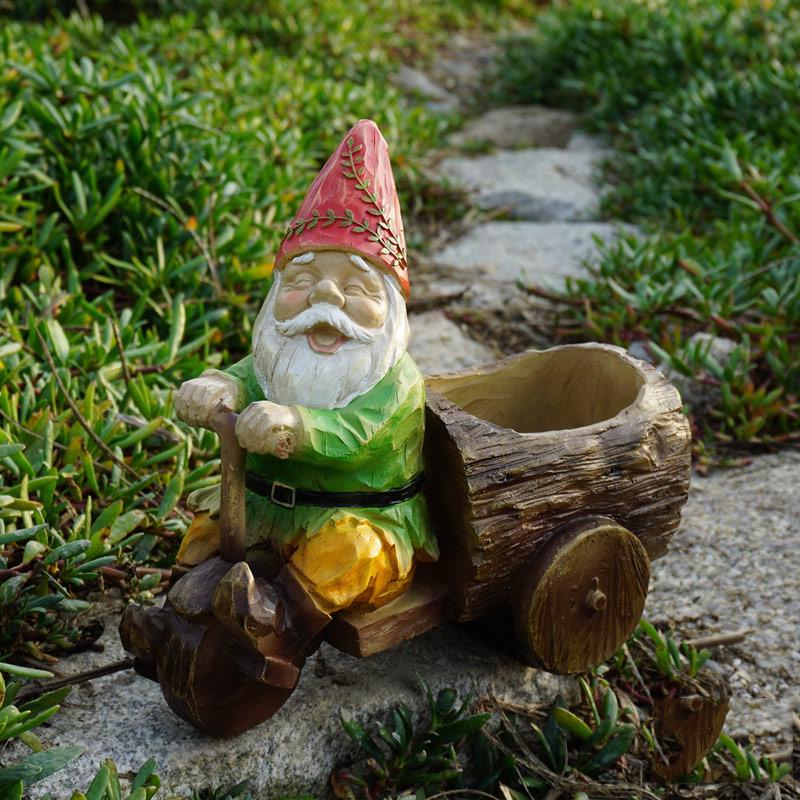 Resin Elf Bird Feeder Garden Gnome