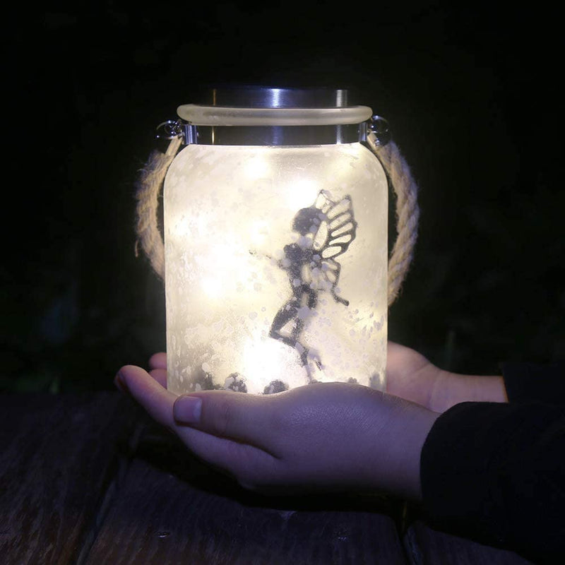 Frosted Glass Solar Fairy Lantern