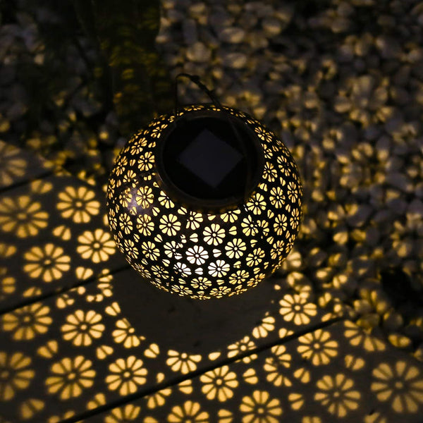 Floral Solar Garden Hanging Lantern